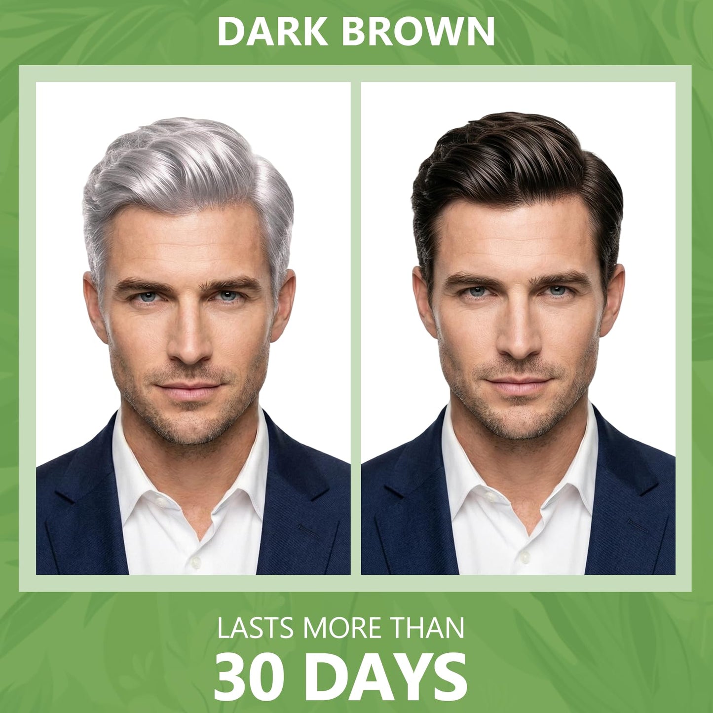 White Smoke HIS&HERCHOICE Dark Brown Hair Dye Shampoo, 3-in-1 Hair Color for Gray Coverage, Ammonia and Paraben Free with 6 Natural Herbal Ingredients, Semi-Permanent Color Shampoo for Women and Men