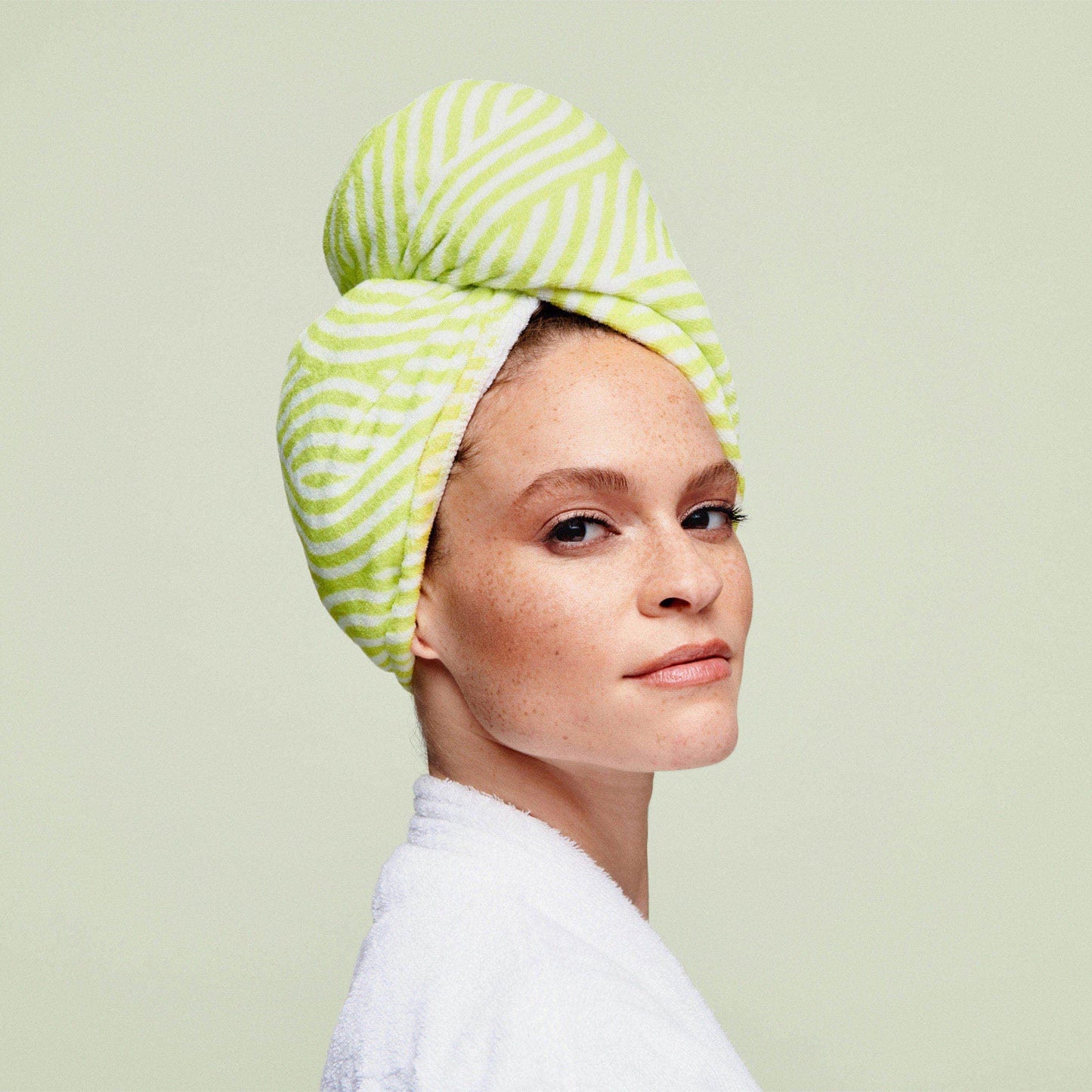 Light Gray DevaCurl DevaTwist Anti-Frizz Microfiber Towel Wrap, Hands Free Design