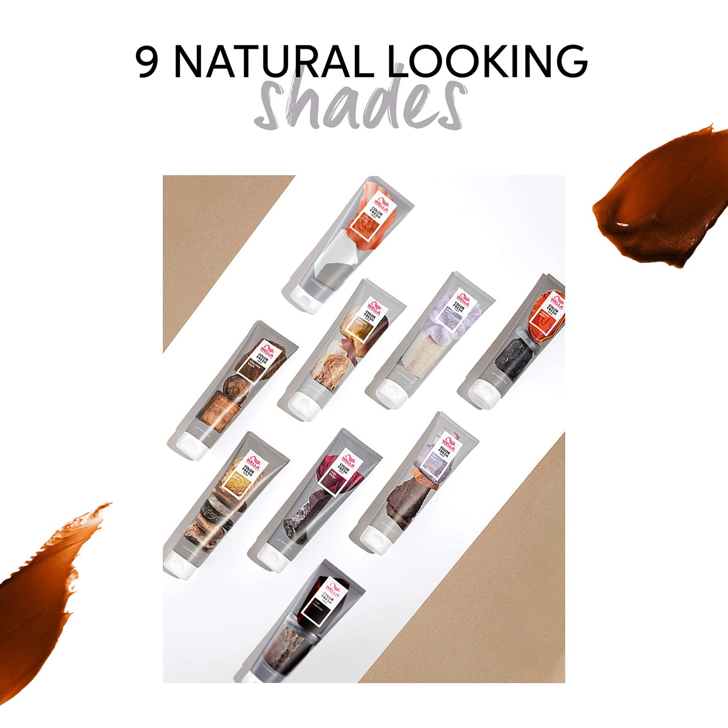 White Smoke Wella Professionals Color Fresh Mask | Copper Glow | Natural Shade | Hair Color-Depositing Mask | Vegan Formula with Avocado Oil | Zero Damage | Silicone Free | 5 Fl Oz