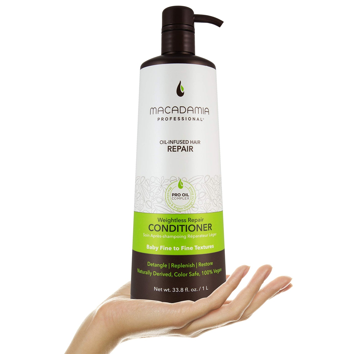 White Smoke Macadamia Professional Weightless Repair Hair Conditioner – Hydrating Conditioner for Fine, Damaged & Color-Treated Hair Care, Sulfate Free Vegan Products, 33.8 fl oz