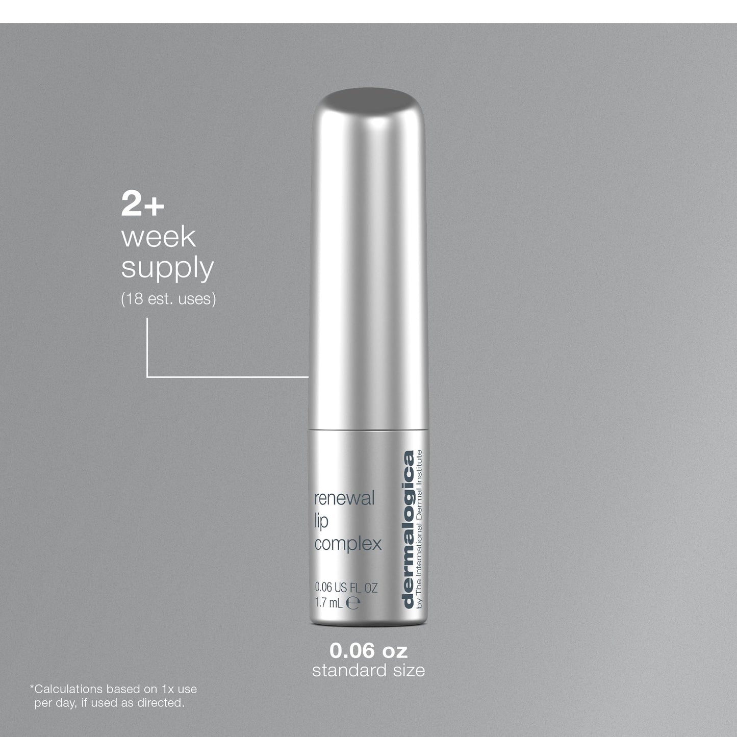 Dark Gray Dermalogica Renewal Lip Complex (0.06 Fl Oz) Anti-Aging Lip Balm Moisturizer for Dry Lips - Smoothes Rough, Uneven Lips and Minimizes Contour Lines