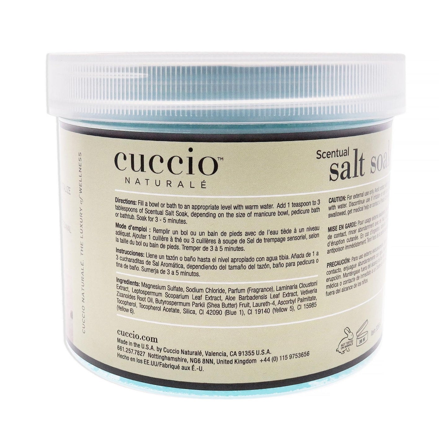 White Smoke Cuccio Naturale Scentual Salt Soak - Invigorating Salts With An Irresistible Scent - Rejuvenate And Soothe Tired Feet - Softens And Leaves The Skin Fresh And Clean - Artisan Shea And Vetiver - 29 Oz