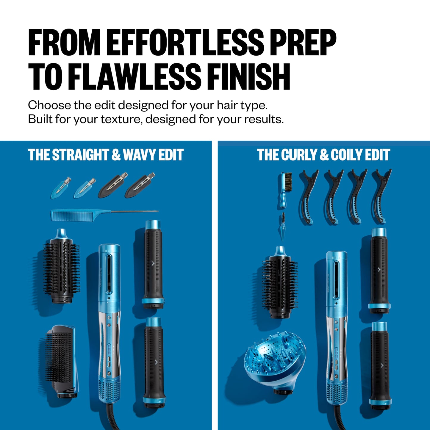 Dark Cyan BaBylissPRO The Style/Switch 5-in-1 Air Styling and Drying System, Ionic Lightweight Multi-Styler Hot Air Styler for Curly and Coily Hair Types