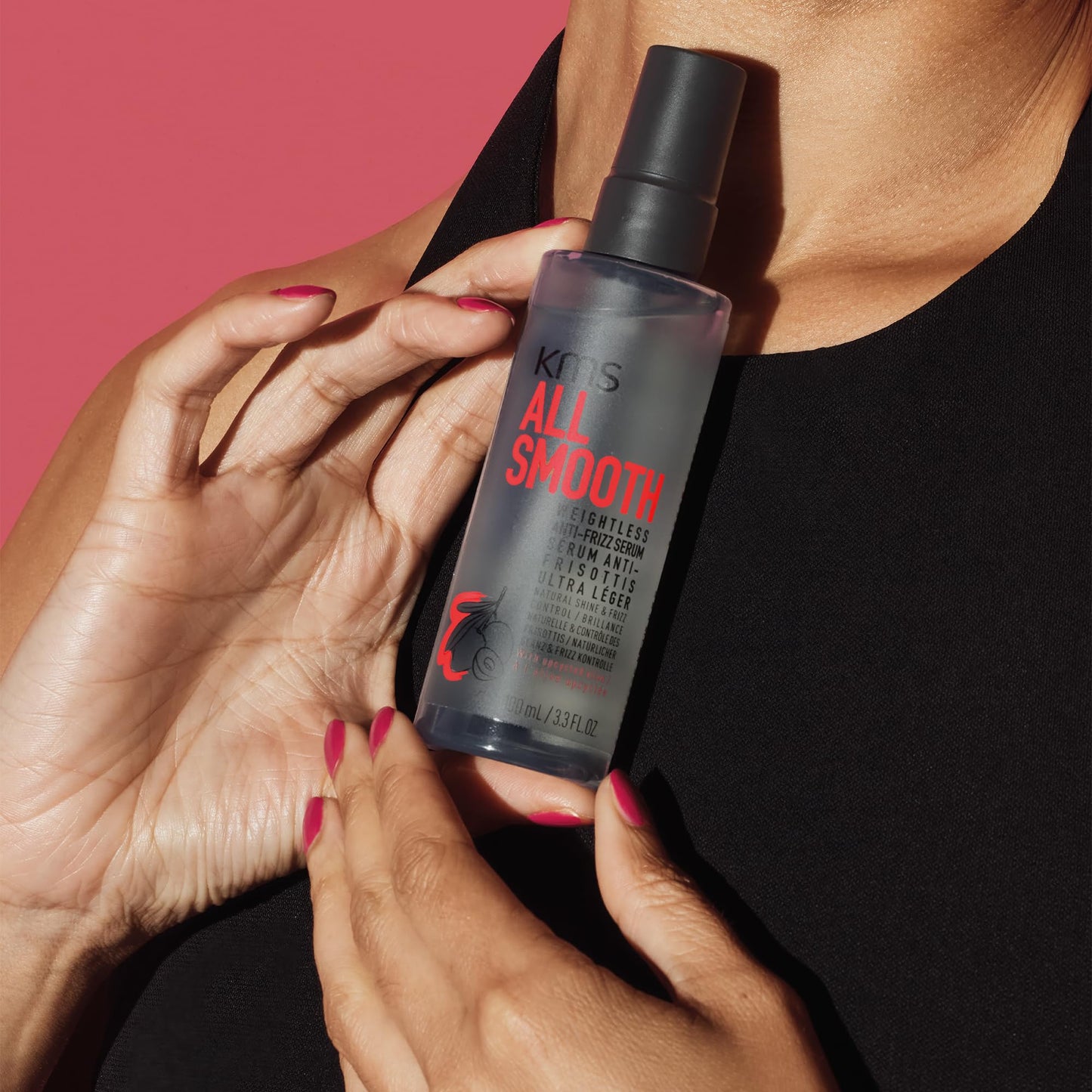 Black AllSmooth Weightless Anti-Frizz Serum for Fine Hair, 100ml