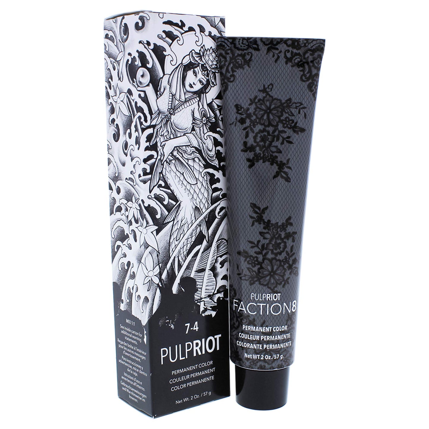 Pulp Riot Faction8 Permanent Hair Color 7-4 Copper for Unisex, 2 Ounce