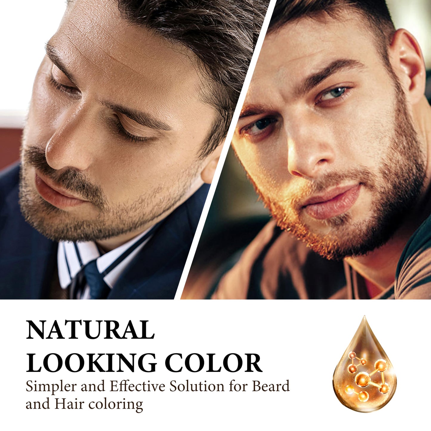 White Smoke COSYAGE Black Beard Dye Shampoo for Men 5 Minute Gray Coverage with Argan & Coconut Oil, No-Mess Formula, Lasts 5 Weeks, 200ML (Beard & Mustache)