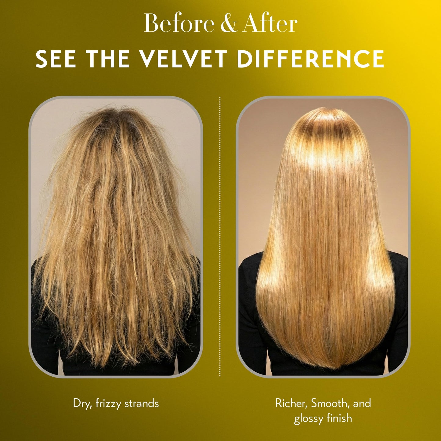 Saddle Brown OYA Velvet Instant Drops - Lightweight Frizz Control Hair Serum with Sunflower Oil & Vitamin E - Smooths and Conditions for Sleek, Glossy Hair - and Finishing Lightweight Formula Pre-Styling - 30 ml
