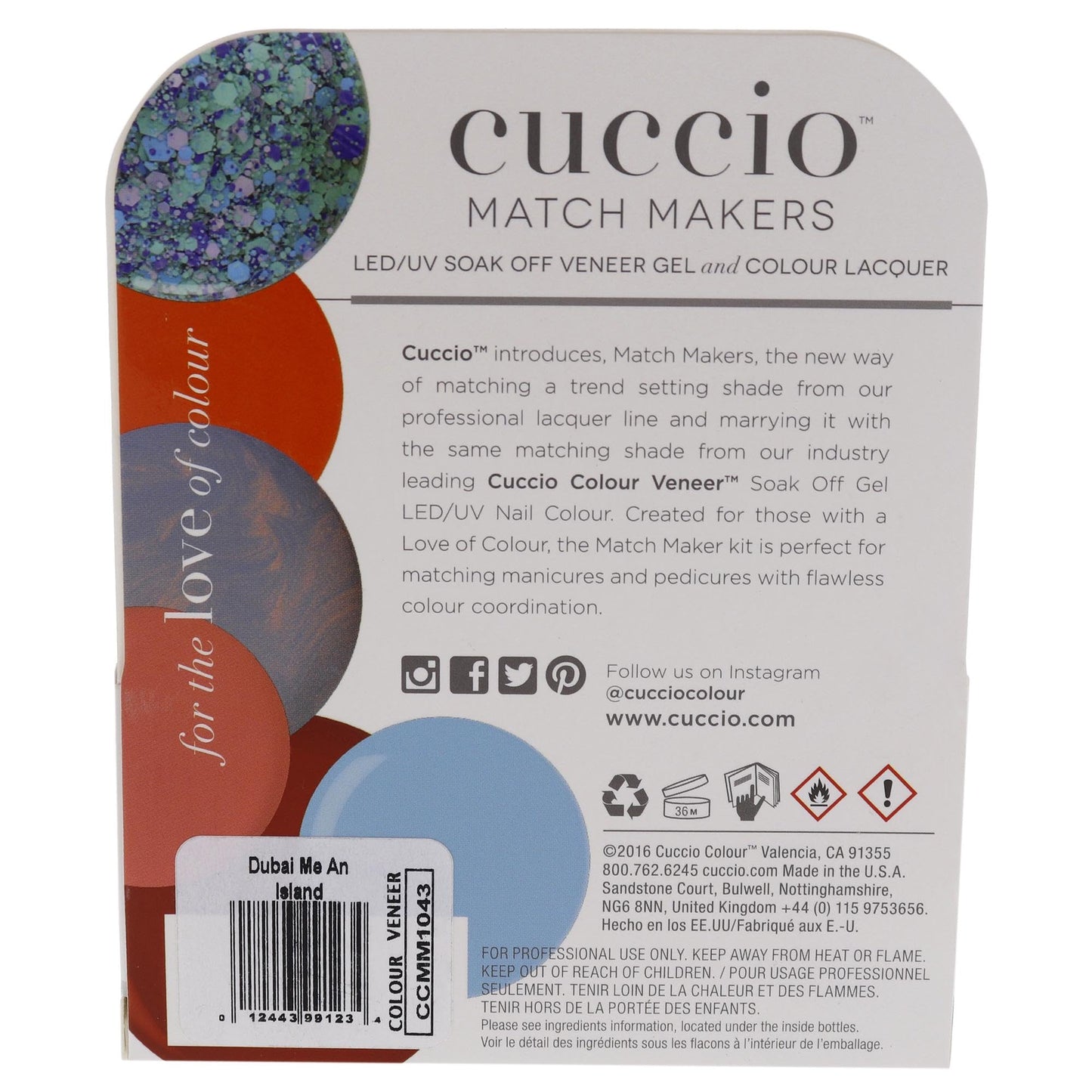 Gray Cuccio Matchmaker Nail Lacquer & Gel Polish, Dubai Me An Island Green, 2 pc (I0098367)