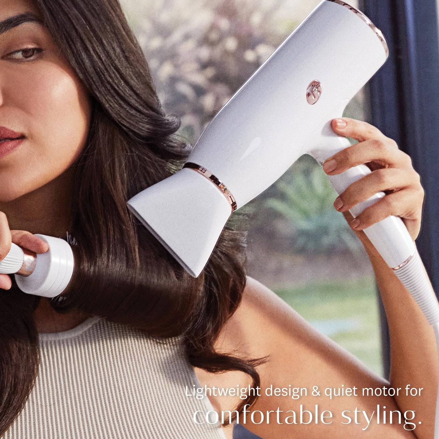 Black T3 AireLuxe Professional Ionic Hair Dryer and Brush Set, with 5 Heat and 3 Speed Settings, Ion Generator, Cool Shot, Includes Paddle Brush and 2.5" Round Brush