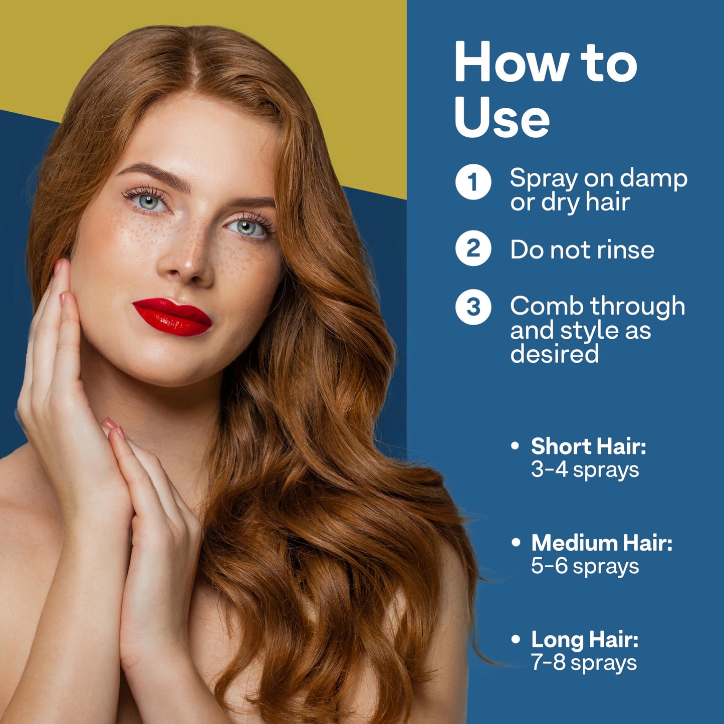 Dark Slate Blue Colorproof Leave-In Treatment Spray 8.5 Fl. Oz. Heat Protection Spray for Hair, Smoothing and Detangling Spray with Color Protection, Coconut & Lemongrass Scent