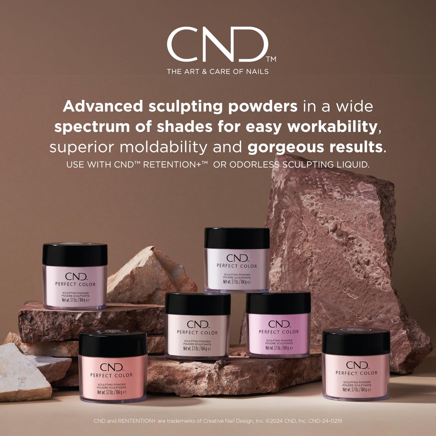 Dim Gray CND Perfect Color Sculpting Powder, Soft Warm Beige, 3.7 oz.