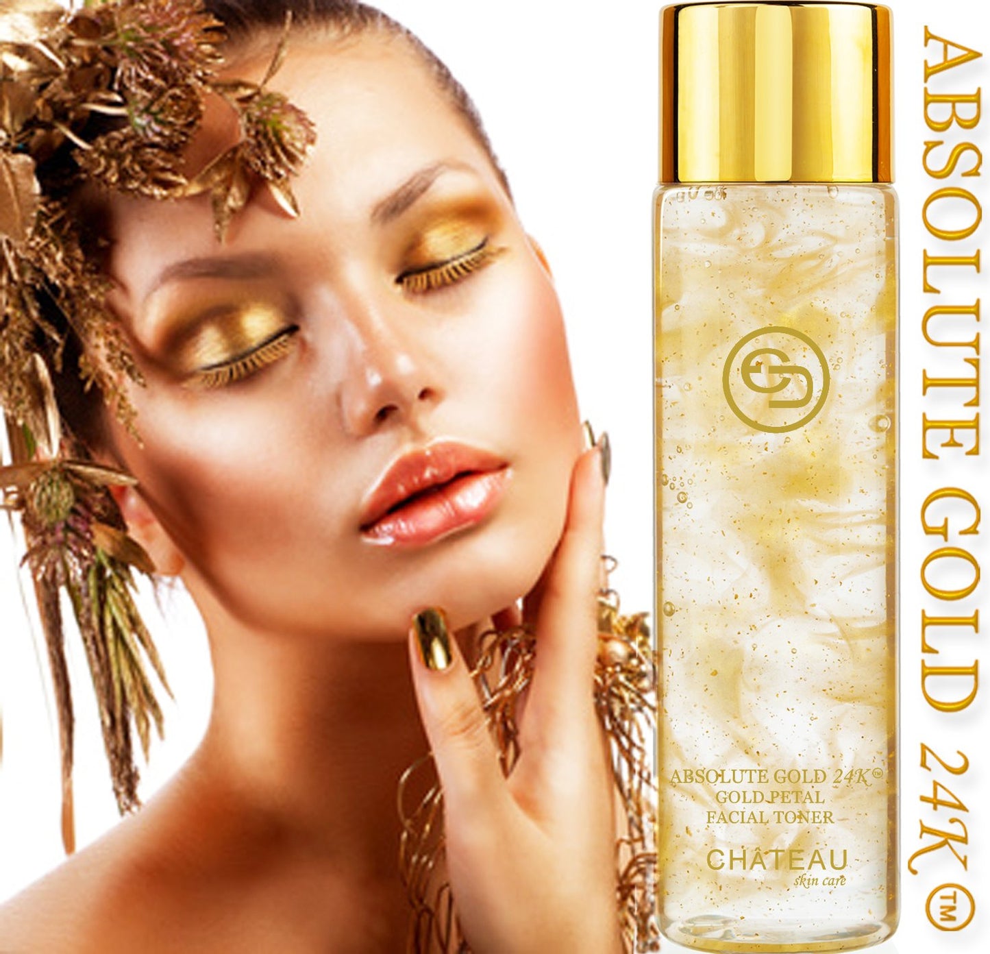 White Smoke Absolute Gold 24K Gold Petal Facial Toner - 24 Karat Gold/Collagen. for All Skin Types. 3.33 Fl.oz - 100 ml.