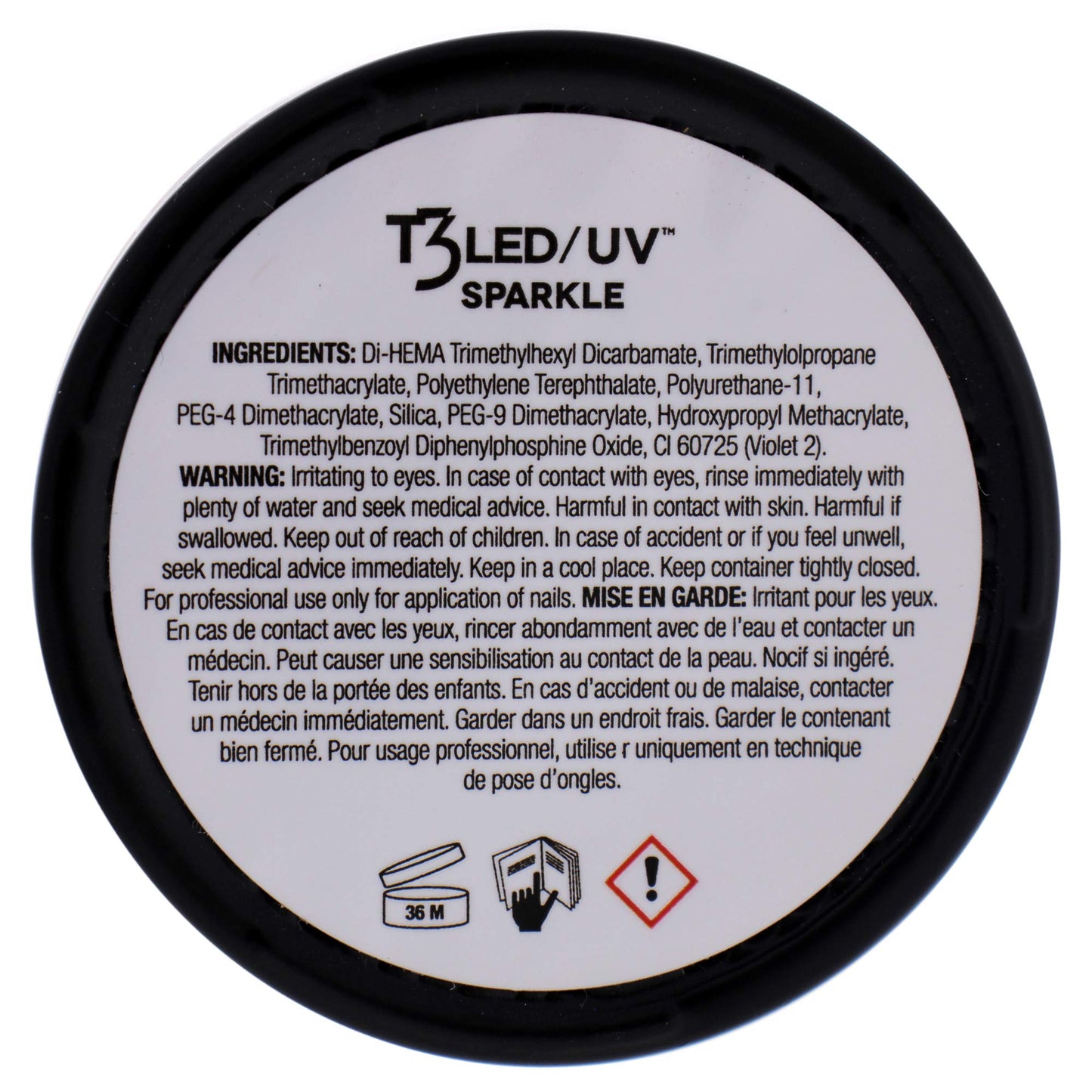 White Smoke Cuccio Pro T3 LED/UV Cool Cure Versatility Gel - Self-Levelling - Incredibly Flexible - Strong Adhesion - High Shine Finish - Fast Application - Quick Cure - Blue Bling - 1 Oz Nail Gel