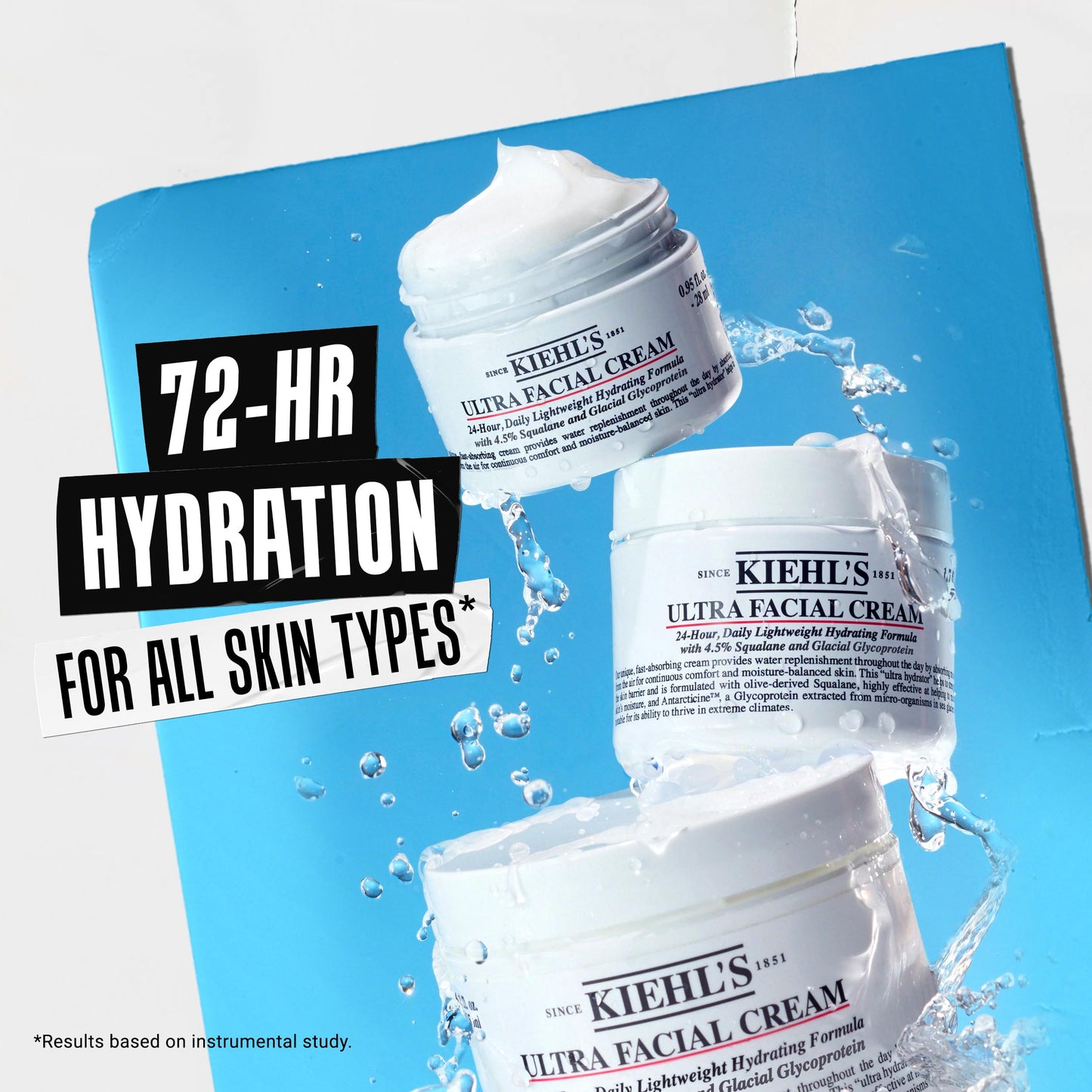 Lavender Kiehl's Ultra Facial Cream, with 4.5% Squalane to Strengthen Skin's Moisture Barrier, Skin Feels Softer and Smoother, Long-Lasting Hydration, Easy and Fast-Absorbing, Suitable for All Skin Types