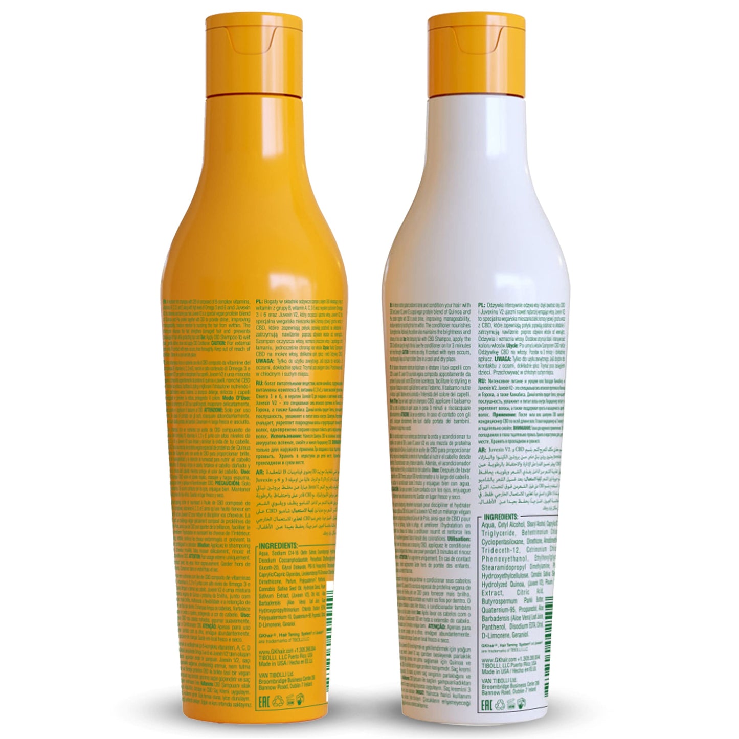 White Smoke GK HAIR Hemp Shampoo and Conditioner Sets Hydrating Strengthening Color Treated Damaged Repair Provides Nourishing & Shine Natural Organic Vegan Sulfate Paraben Free (Duo)