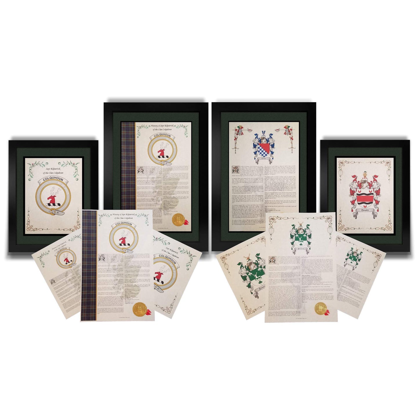 White Smoke Mr Sweets Rusk Coat of Arms, Crest & History 8.5x11 Print - Name Meaning, Genealogy, Family Tree Aid, Ancestry, Ancestors, Namesakes - Surname Origin: Scottish Scotland