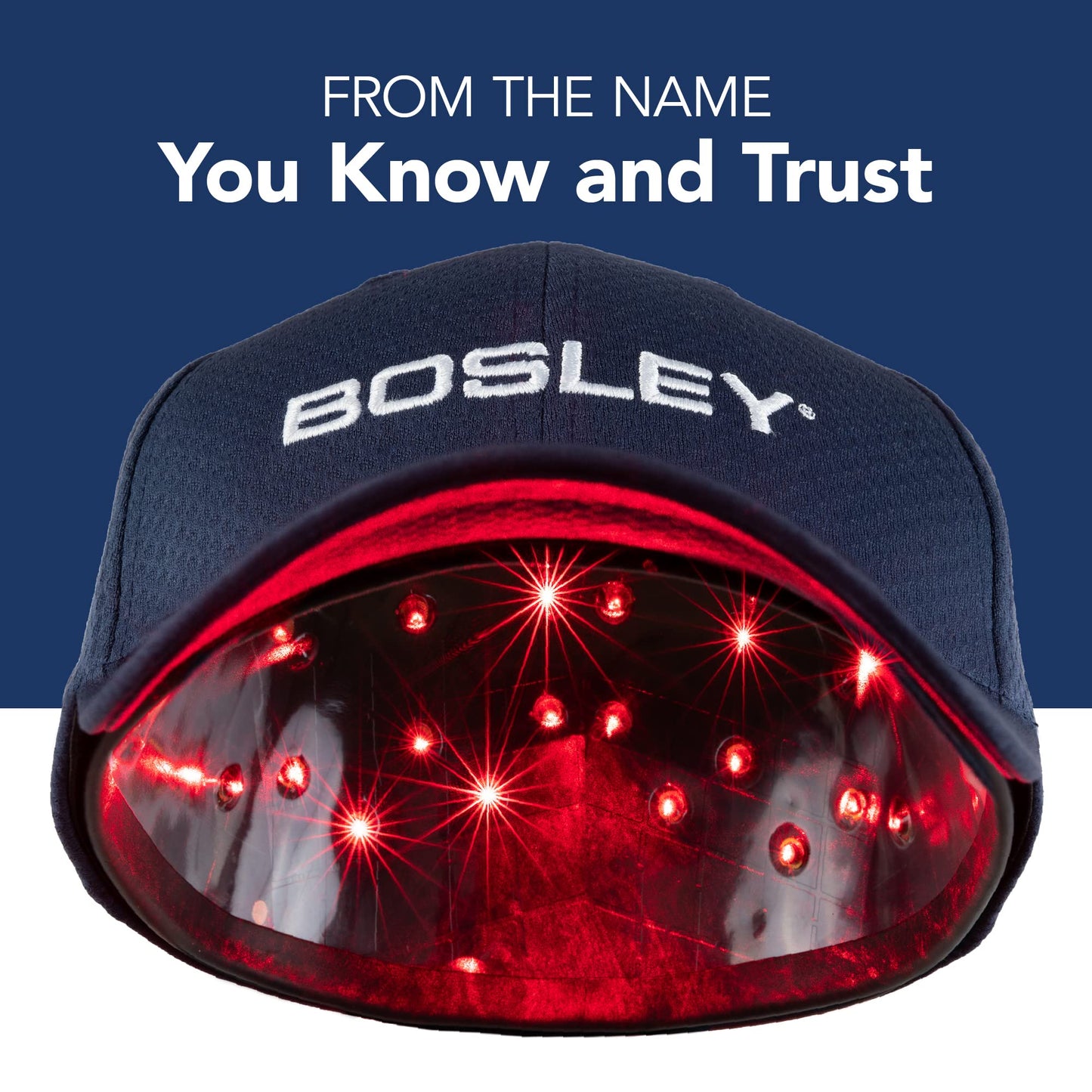 Midnight Blue Bosley Revitalizer Flex 164 Diode 100% Laser No LEDs Hair Growth Cap (LLLT) Men and Women - Regrowth, Home Treatment, Thicker, Fuller, Healthy Hair, FDA Cleared. Large Size