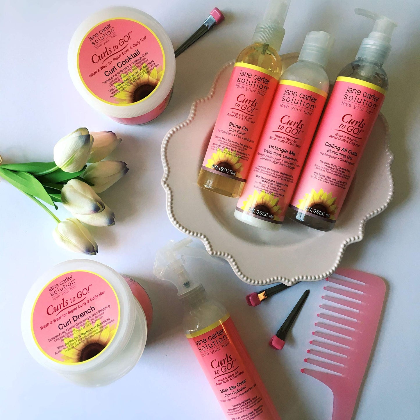 Lavender Jane Carter Solution Curls to Go Shine On Curl Elixir (6oz) - Nourishing, Reduce Frizz