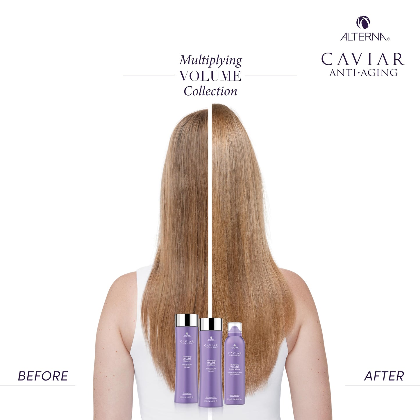White Smoke Alterna Caviar Anti-Aging Multiplying Volume Shampoo, 8.5 Fl Oz(Pack of 1)
