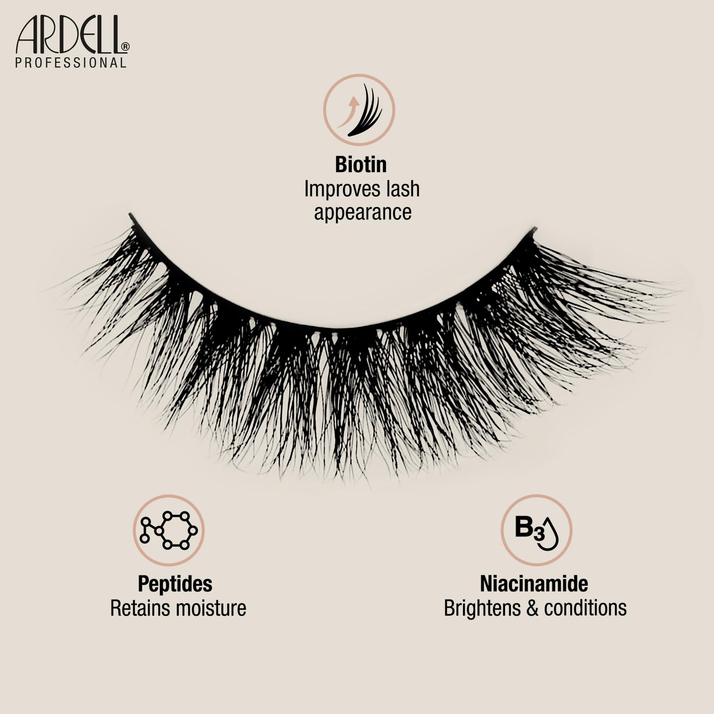 Light Gray Ardell Nourish Lashes 752 – Voluminous False Eyelashes with Peptides & Biotin Infused Band, Lash Glue Included, Fluffy Wispy Strip Lashes for Sensitive Eyes