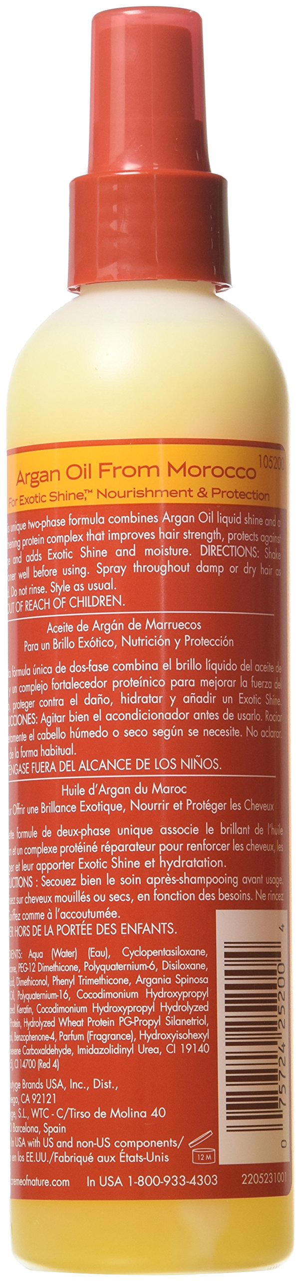 White Smoke Creme Of Nature Argan Oil Conditioner Leave-In 8.45 Ounce (249ml) (3 Pack)