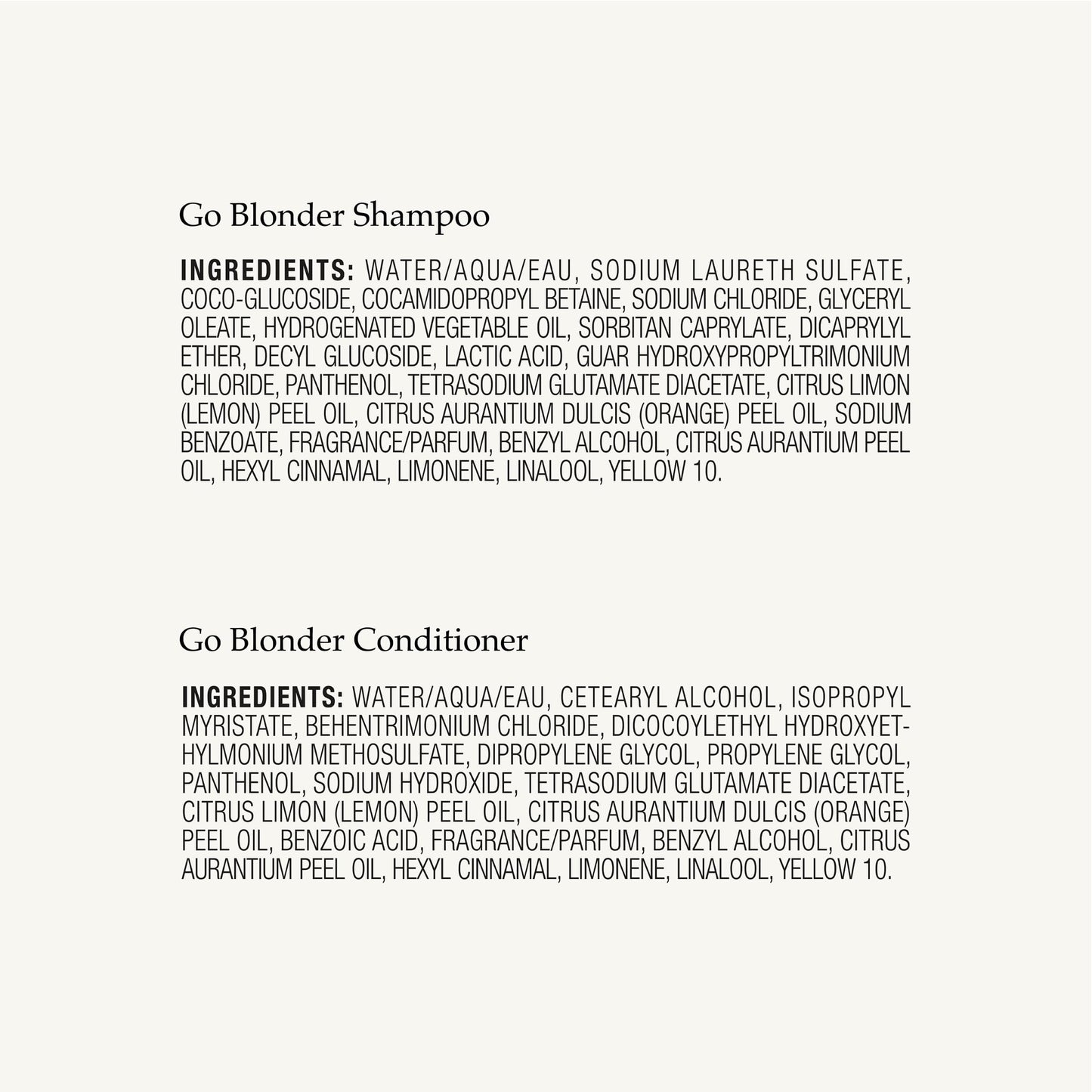 White Smoke John Frieda Go Blonder Shampoo and Conditioner Set, Gradually Lightens Blonde Color Up, For Natural or Color-Treated Hair, 8.3 oz, Pack of 2