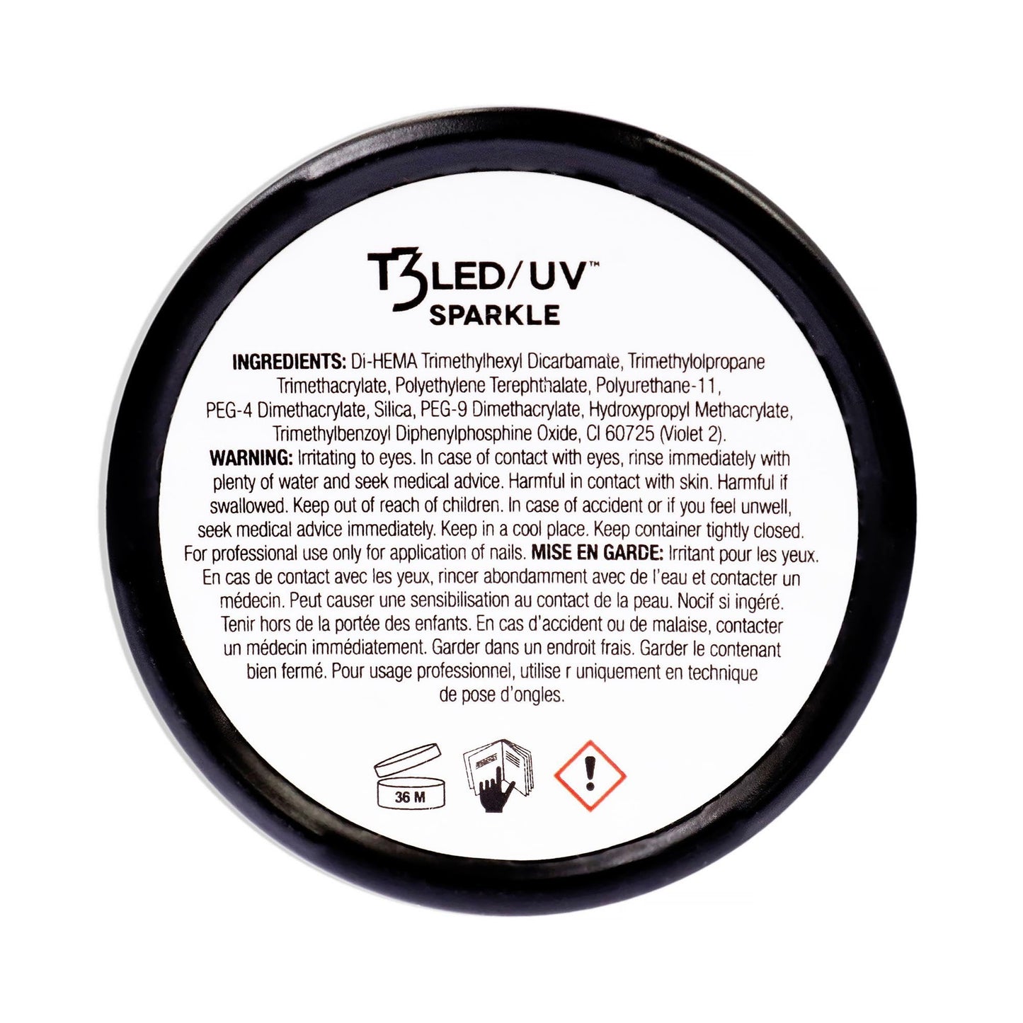White Smoke Cuccio Pro T3 LED/UV Cool Cure Versatility Gel - Self-Levelling - Incredibly Flexible - Strong Adhesion - High Shine Finish - Fast Application - Quick Cure - Disco Bling - 1 Oz Nail Gel