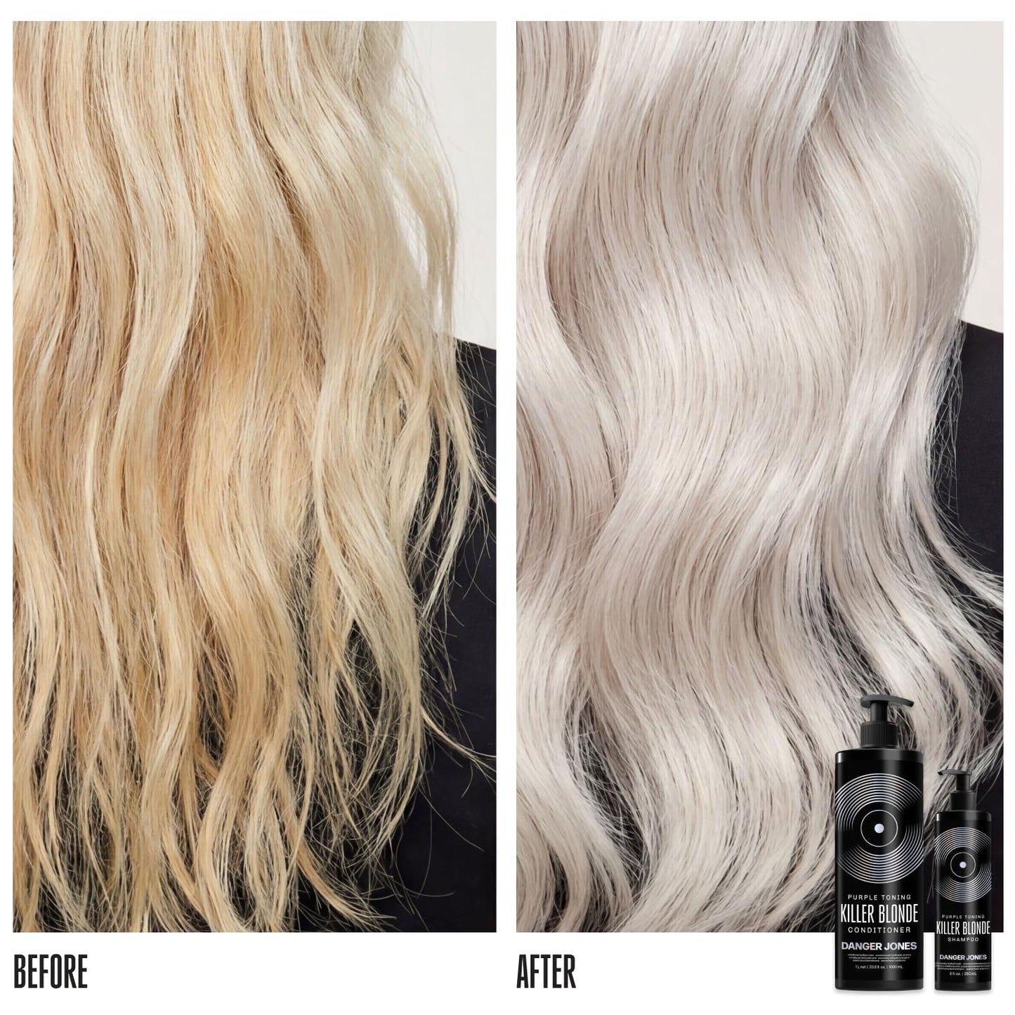 White Smoke Danger Jones Killer Blonde Purple Toning Conditioner – Conditions While Neutralizing Brass, Smooths & Softens Hair – Hydrating Purple Conditioner for Blonde, Bleached & Grey Hair - 1L
