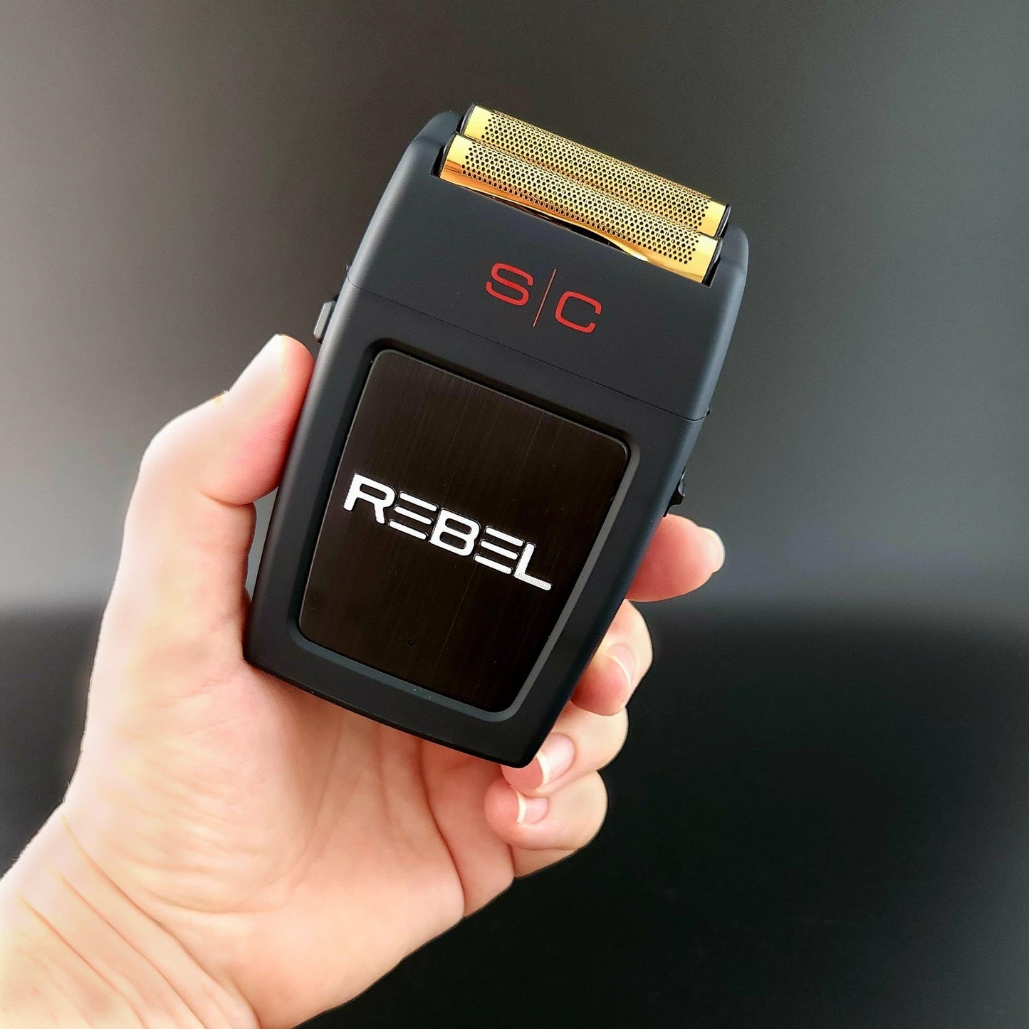 Dark Slate Gray StyleCraft Rebel Professional Cordless Double Foil Shaver - Super Torque Motor, USB-C Rechargeable Electric Men's Foil Shaver, Close Shave, Barber Quality Grooming
