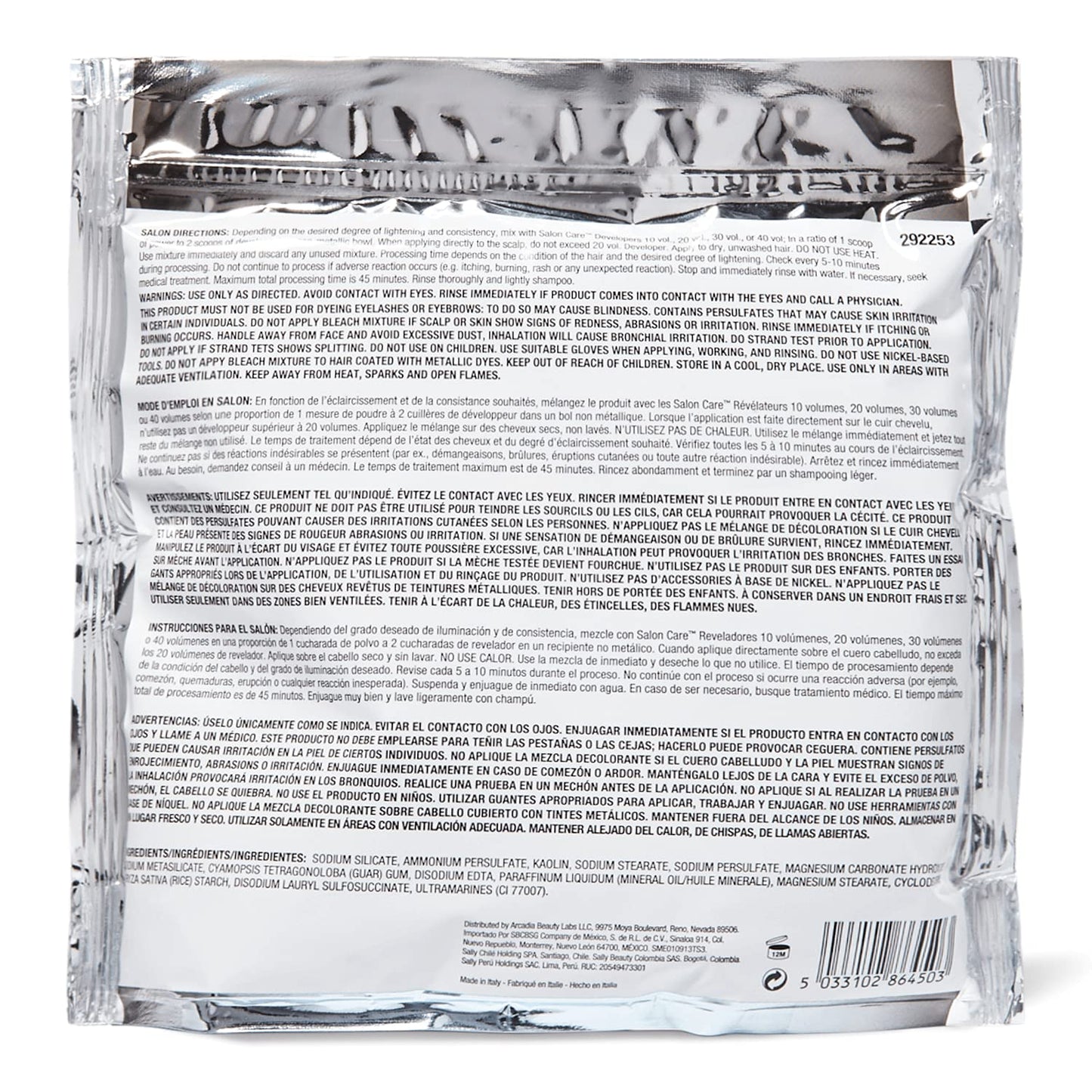 Gray Salon Care Blue Flash Powder Lightener 1 lb