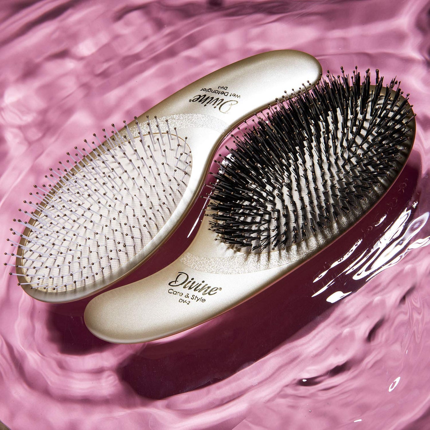 Rosy Brown Olivia Garden Divine Paddle Brush for Women and Men - Professional Hair Brush for Thick and Fine Hair - Ideal for Straight, Wavy, and Curly Hair - Ergonomic Design