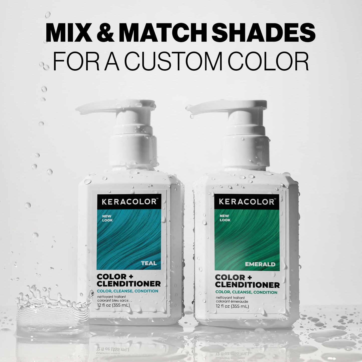 Lavender Keracolor Clenditioner TEAL Hair Dye - Semi Permanent Hair Color Depositing Conditioner, Cruelty-free, 12 Fl. Oz.