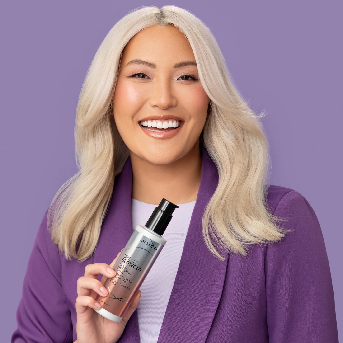 Light Slate Gray Joico Dream Blowout Thermal Protection Crème | For Most Hair Types | Thermal Heat Protection | Control Frizz & Static | Faster Drying Time | Humidity Protection | Reduce Breakage | 6.7 Fl Oz