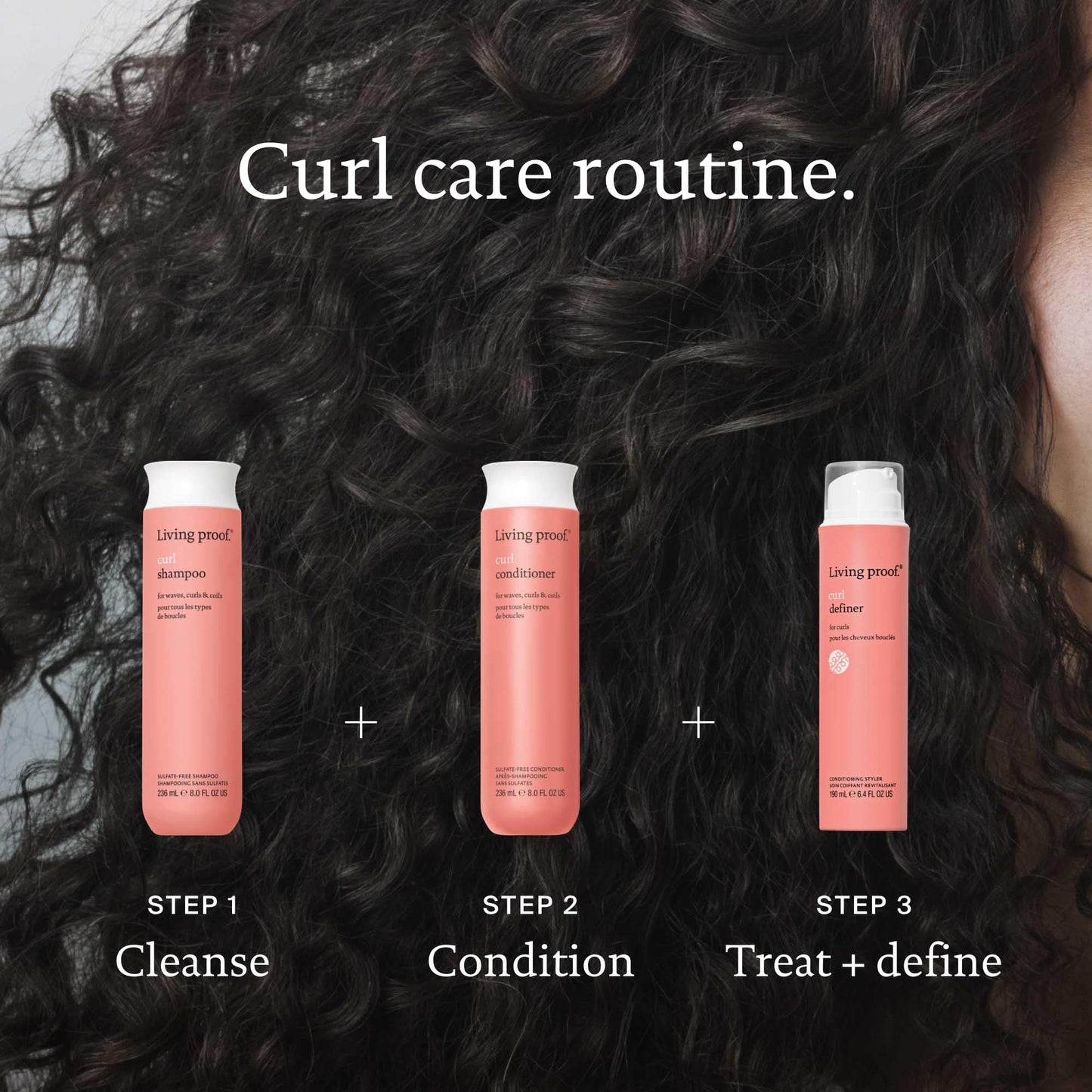Black Living proof Curl Conditioner, Hydrating Conditioner for Women with Wavy, Curly, and Coily Hair, Strengthens and Defines Curls, 8 oz