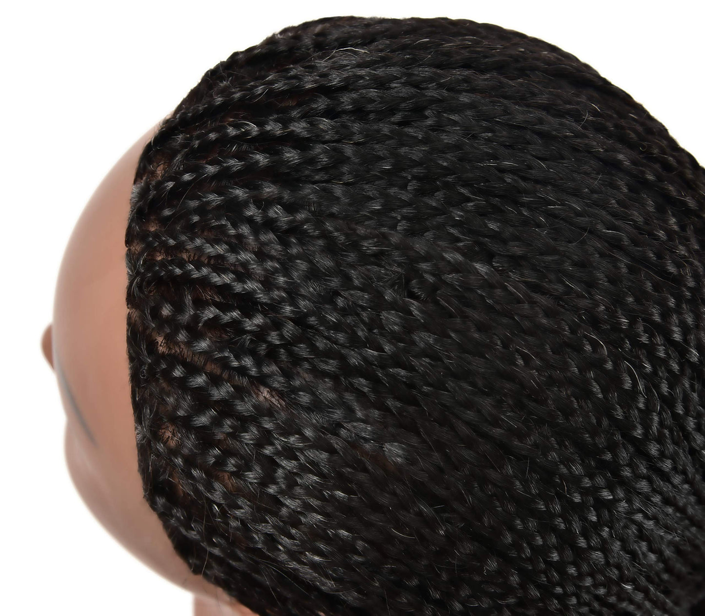 Black FUTAI African American Mannequin Head 100% Real Human Hair Manikin Doll Style Head for Practice Braiding Styling Cosmetology Training with Stand