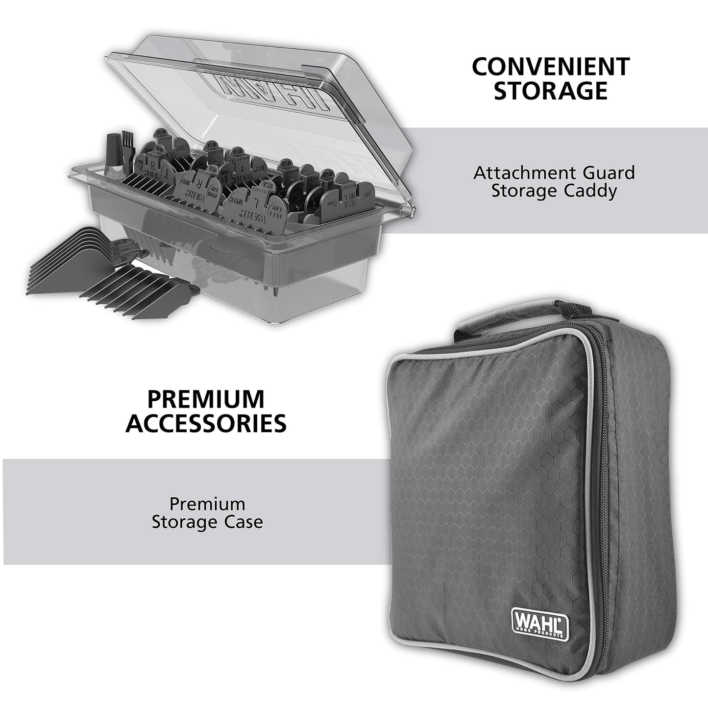 White Smoke WAHL Lithium Pro Cordless Haircut & Touch Up Kit With Case, 23 Pieces