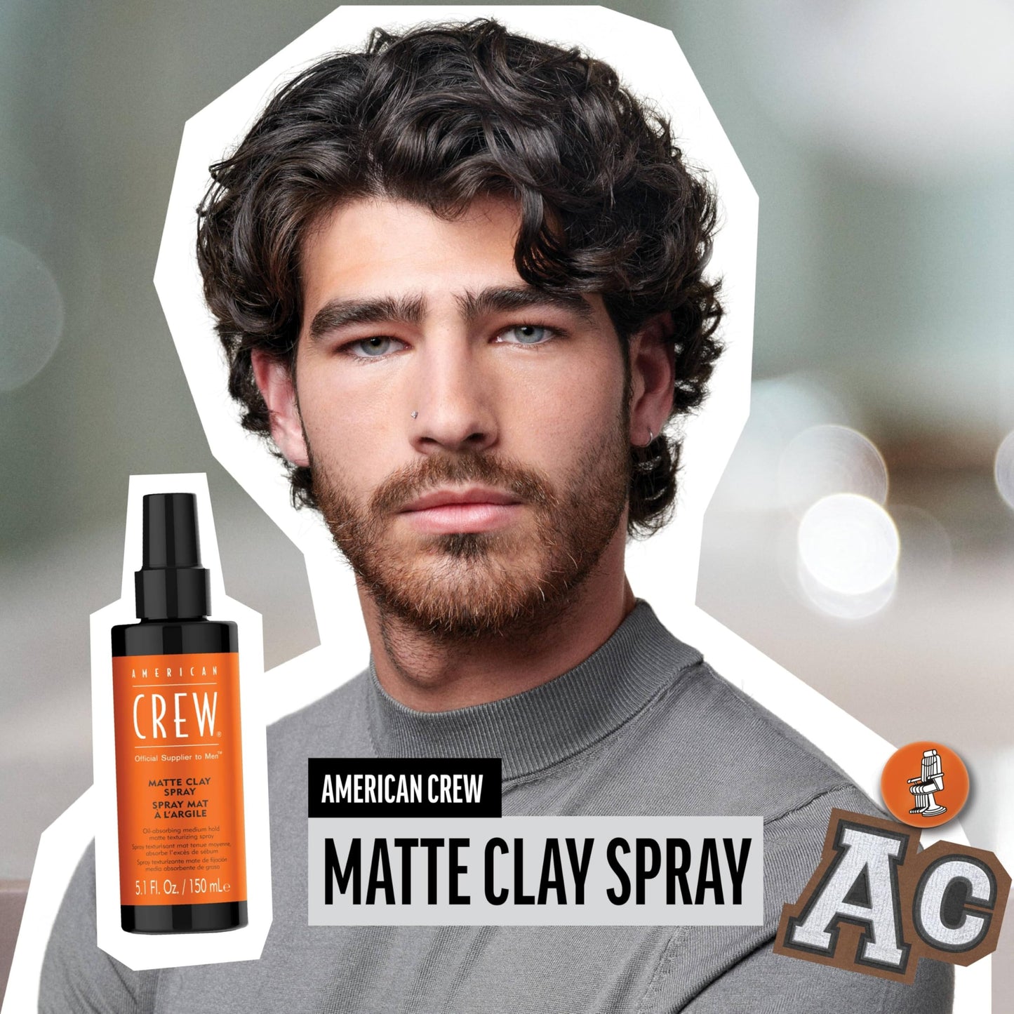 White Smoke American Crew Matte Clay Spray 5.1 Fl Oz (Pack of 1)