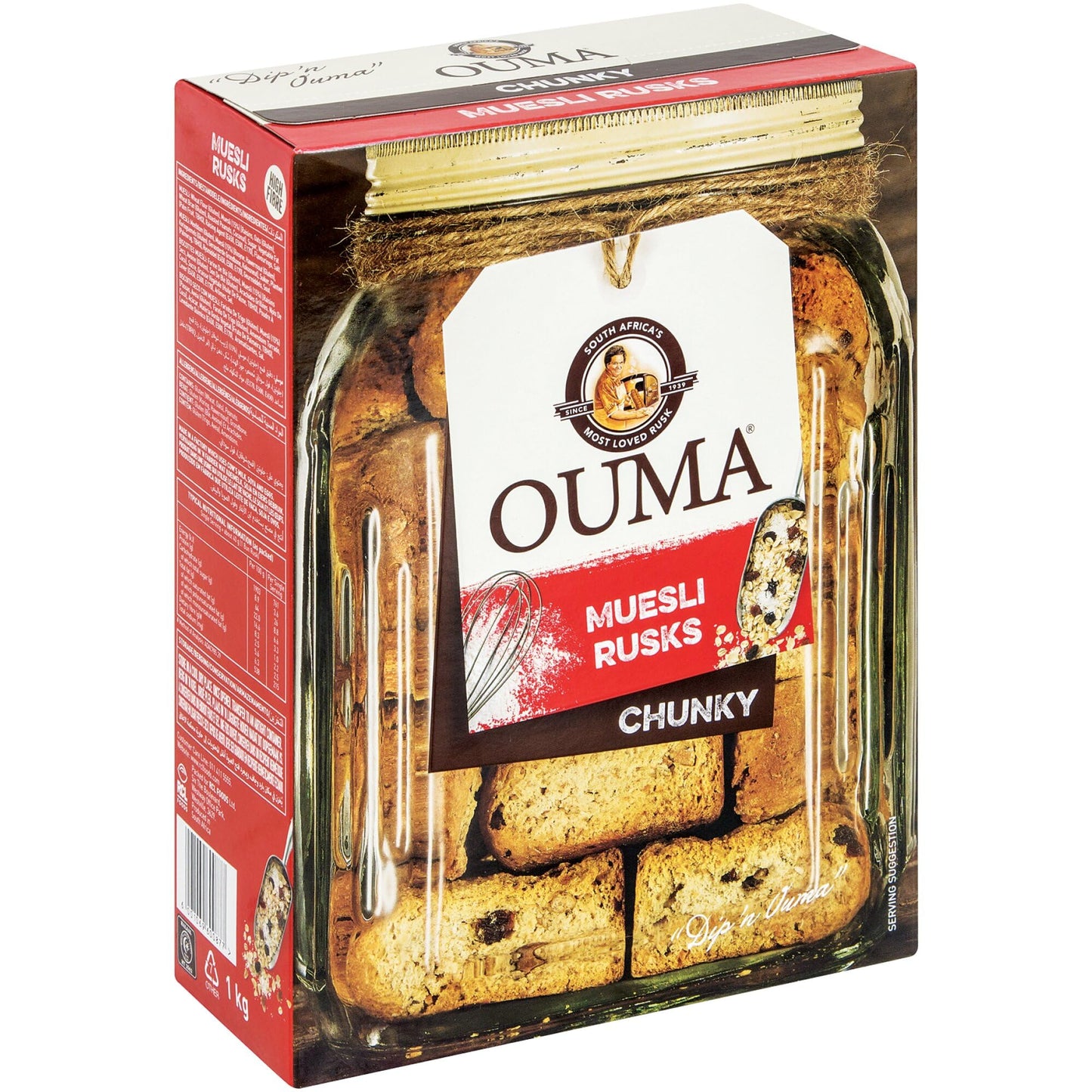 White Smoke Ouma Muesli Rusks, Chunky - Muesli Beskuit, Bolletjies - 1kg / 35.3 oz (1-pack)