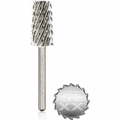 White Smoke Startool Carbide 1/8 STXX E.Coarse Sp Silver Chamfer 0358ASP