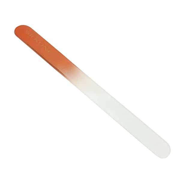 White Smoke Silkline Glass Nail File - Orange GLASSFDSPGOC