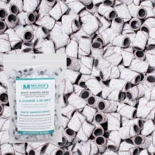Lavender Milken Sanding Bands white Extra Coarse 80 Grit 200ct SB673X