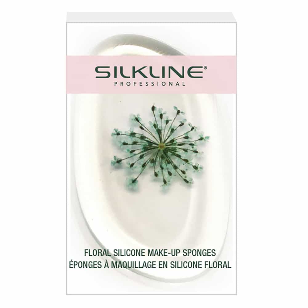 White Smoke Silkline Floral Silicone Makeup Sponges SPONGEFL1DBC/02551