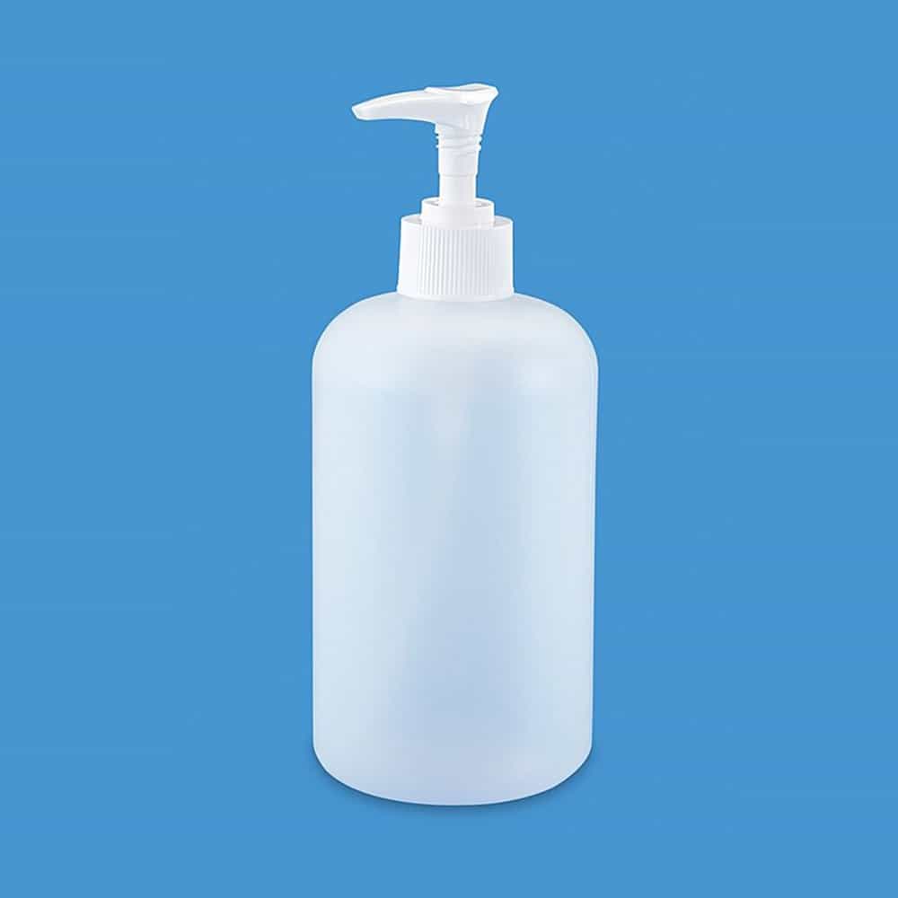Light Gray Boston Round Pump Bottles 8 oz. 00582