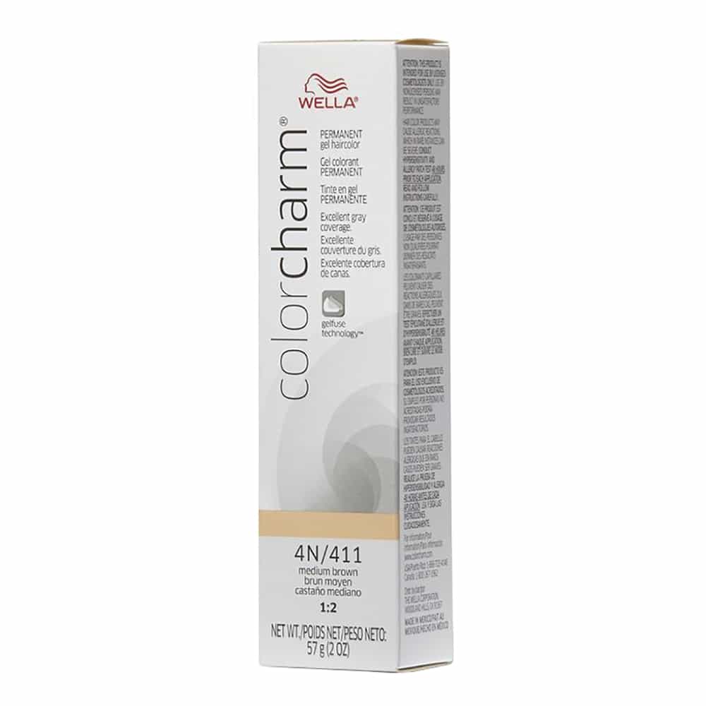 Light Gray Wella C.C. Gel Hair Color 4N/411 Medium Brown 2 oz 02914