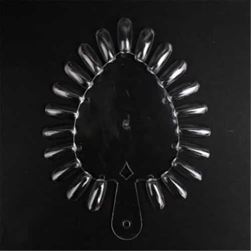 Black Berkeley Heart Shape Display Of 21 Tips Clear - PD109-CL