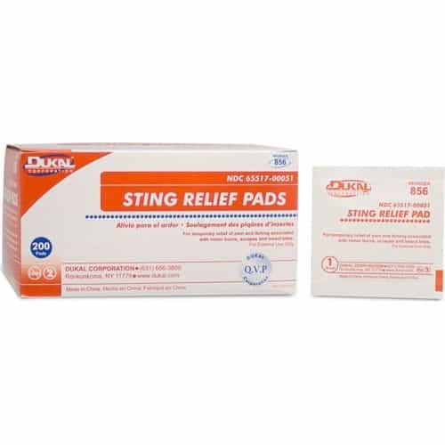 Light Gray Dukal Sting Relief Pads 200 Pads