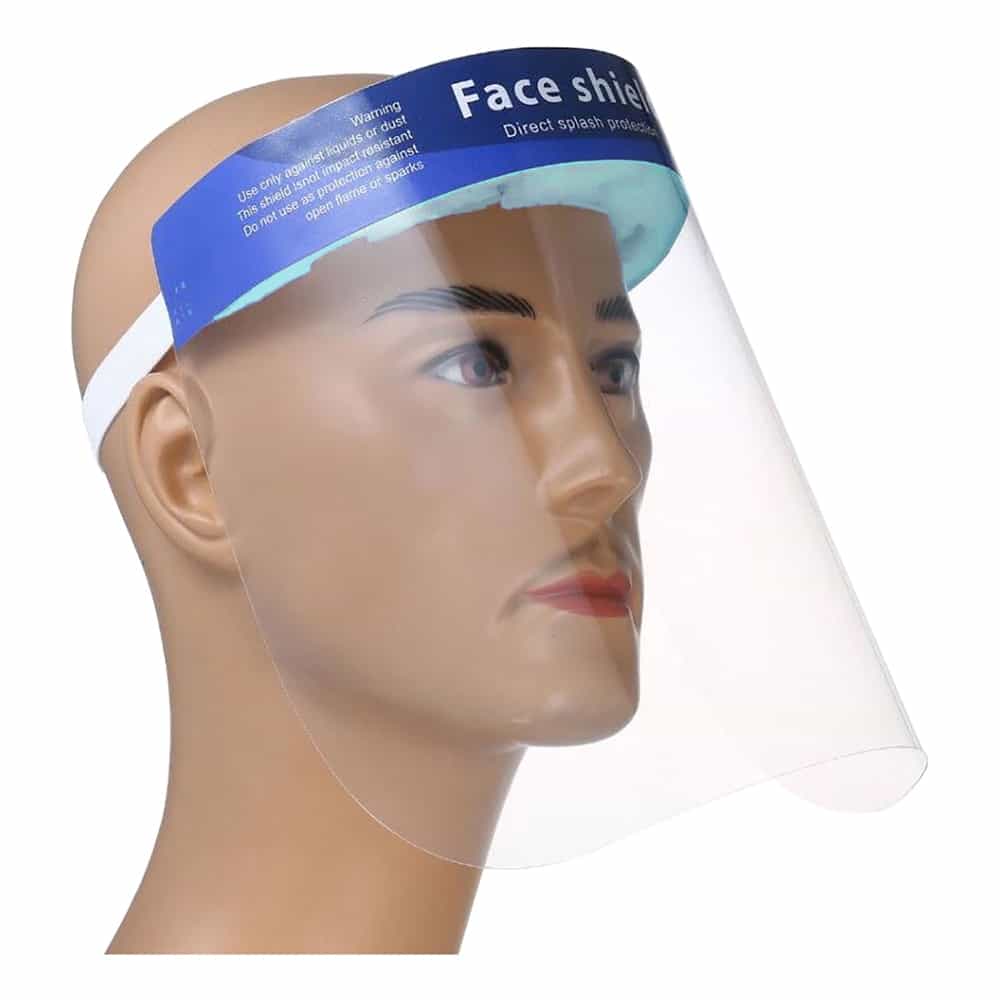 White Smoke Clear Face Shield Direct Splash Protection