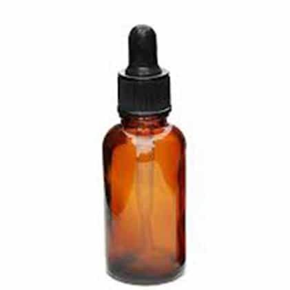 White Smoke Glass Dropper Bottles 1 oz - Amber 0037A/00585