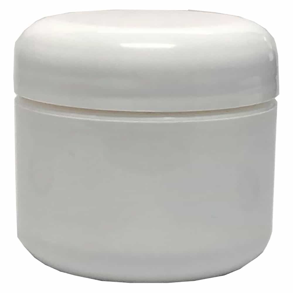 Dark Gray White Double Wall Dome Jars 2 oz 00798