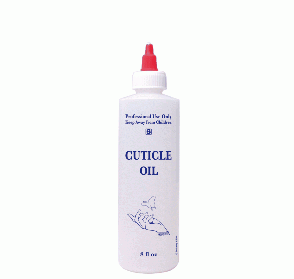 Lavender 8oz Labeled Bottle With Cap - Cuticle Oil - LB506